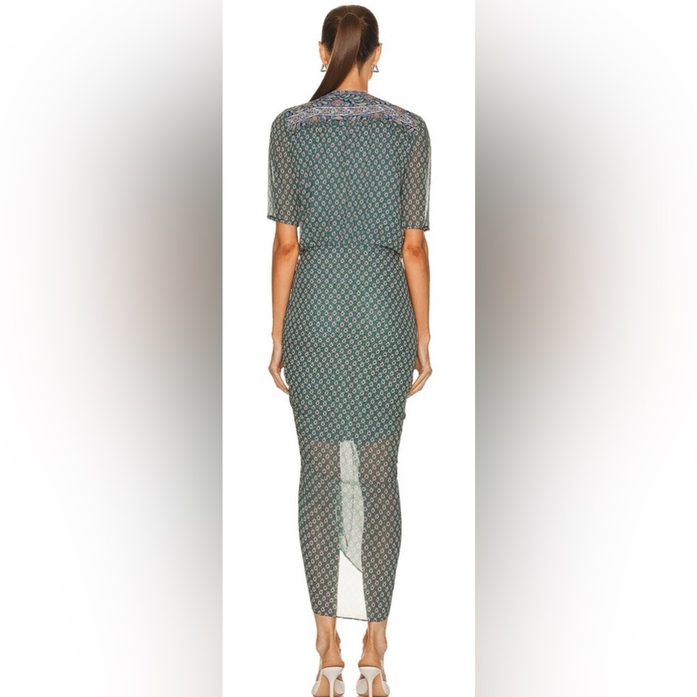 Veronica Beard Mariposa Paisley Ruched Surplus Maxi Dress - Size 00 - NWT - Picture 3 of 13